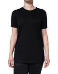 Camiseta de cuello redondo y manga corta de algodón negro Dolce & Gabbana