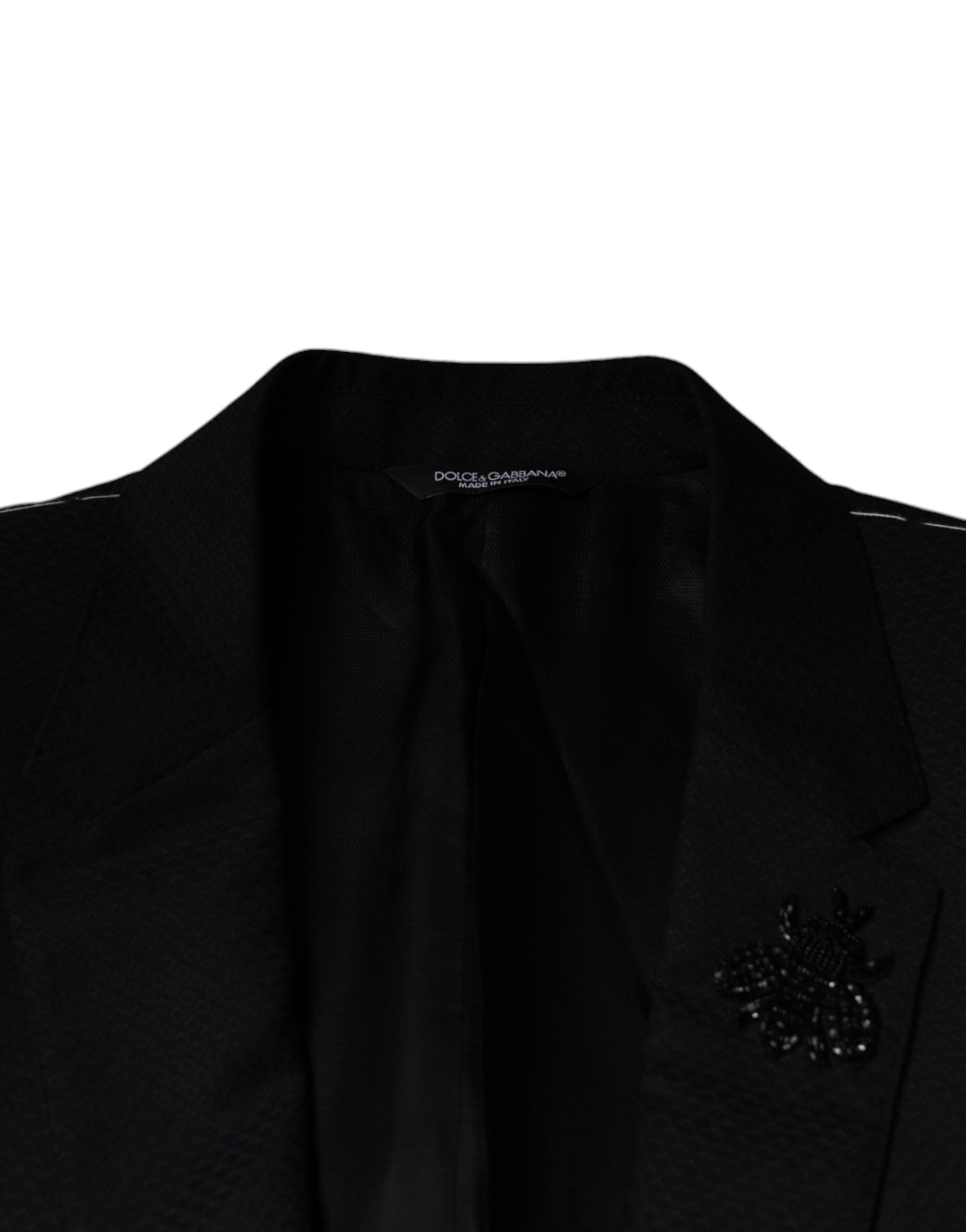 Blazer de una hilera de botones Dolce & Gabbana negro MARTINI con abeja