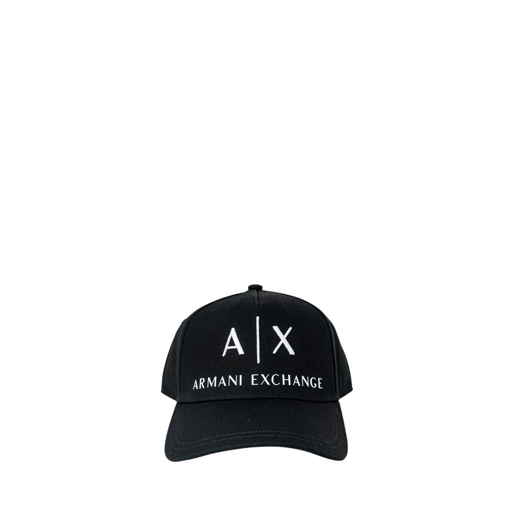 Armani Exchange Black Cotton Hats & Cap