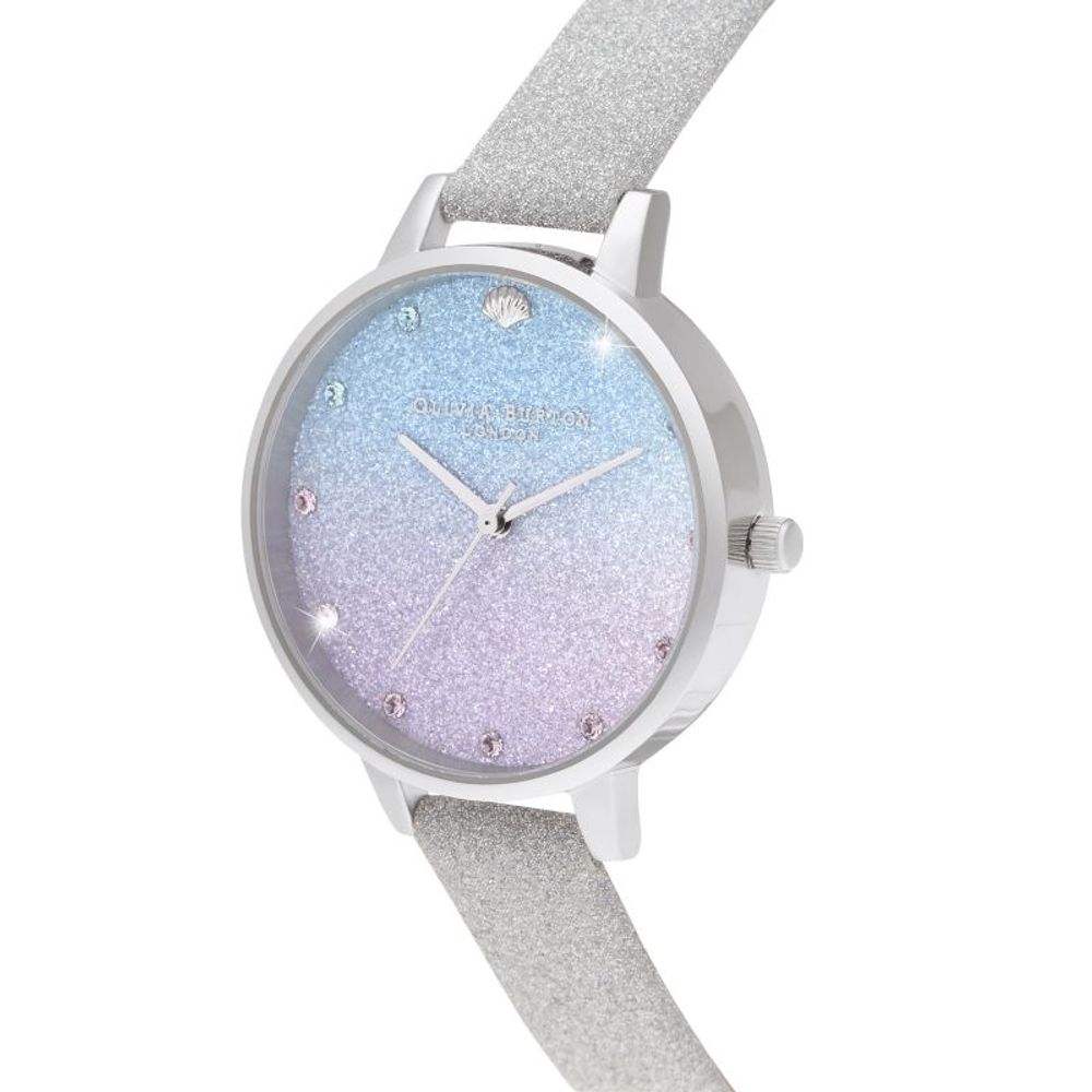 Olivia Burton Reloj de cuero sintético gris