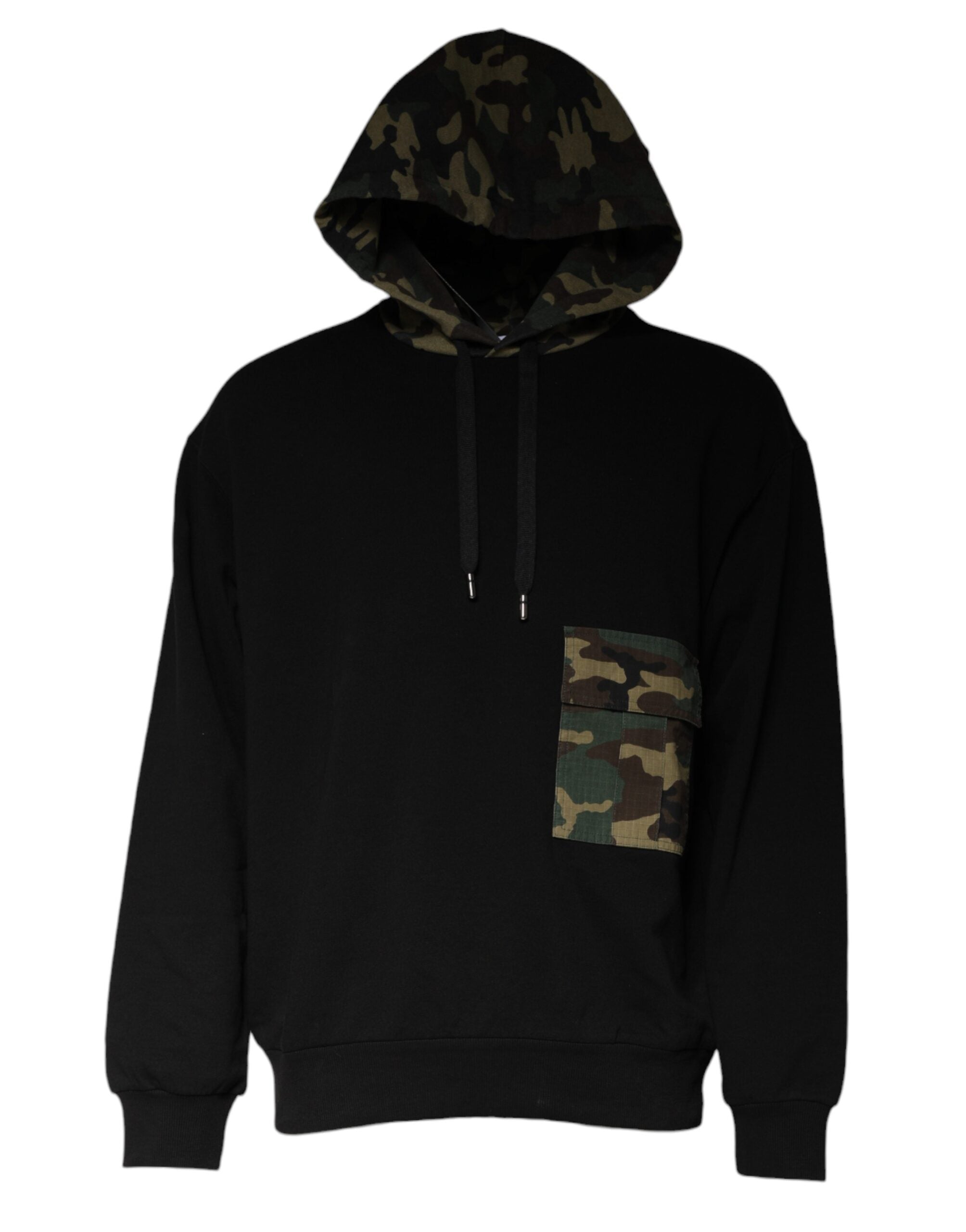 Sudadera con capucha negra de camuflaje de Dolce & Gabbana