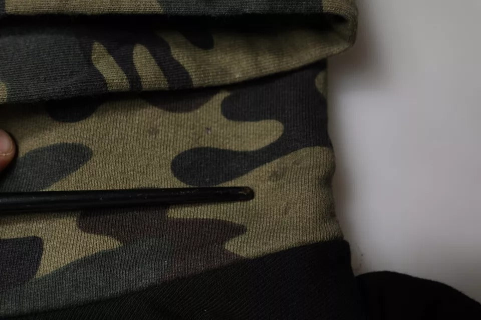 Sudadera con capucha negra de camuflaje de Dolce & Gabbana