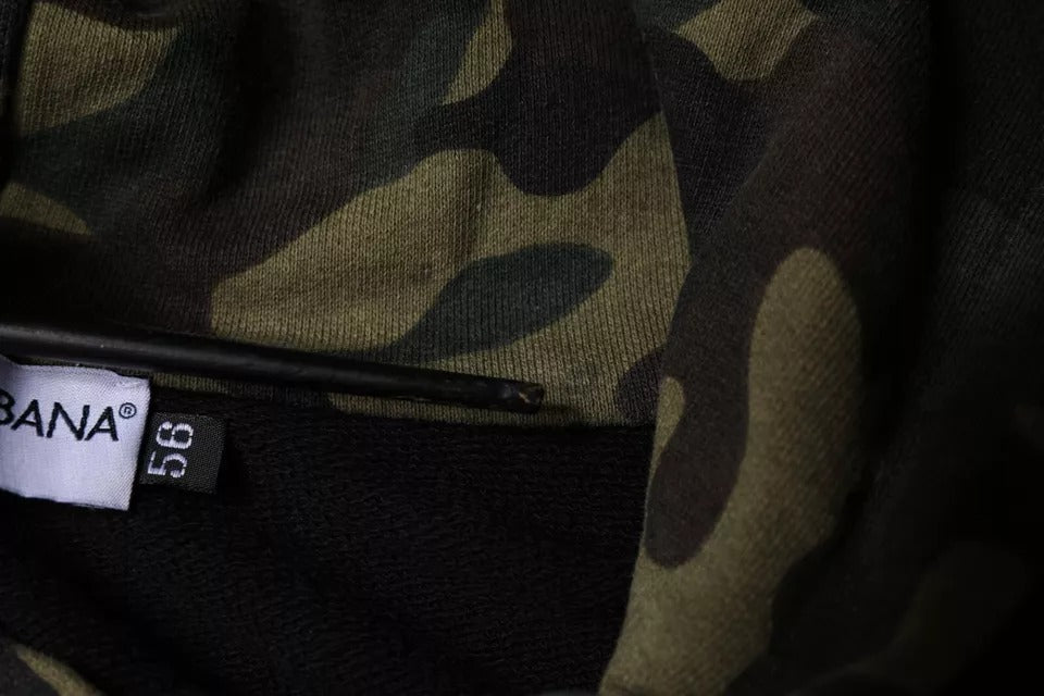 Sudadera con capucha negra de camuflaje de Dolce & Gabbana
