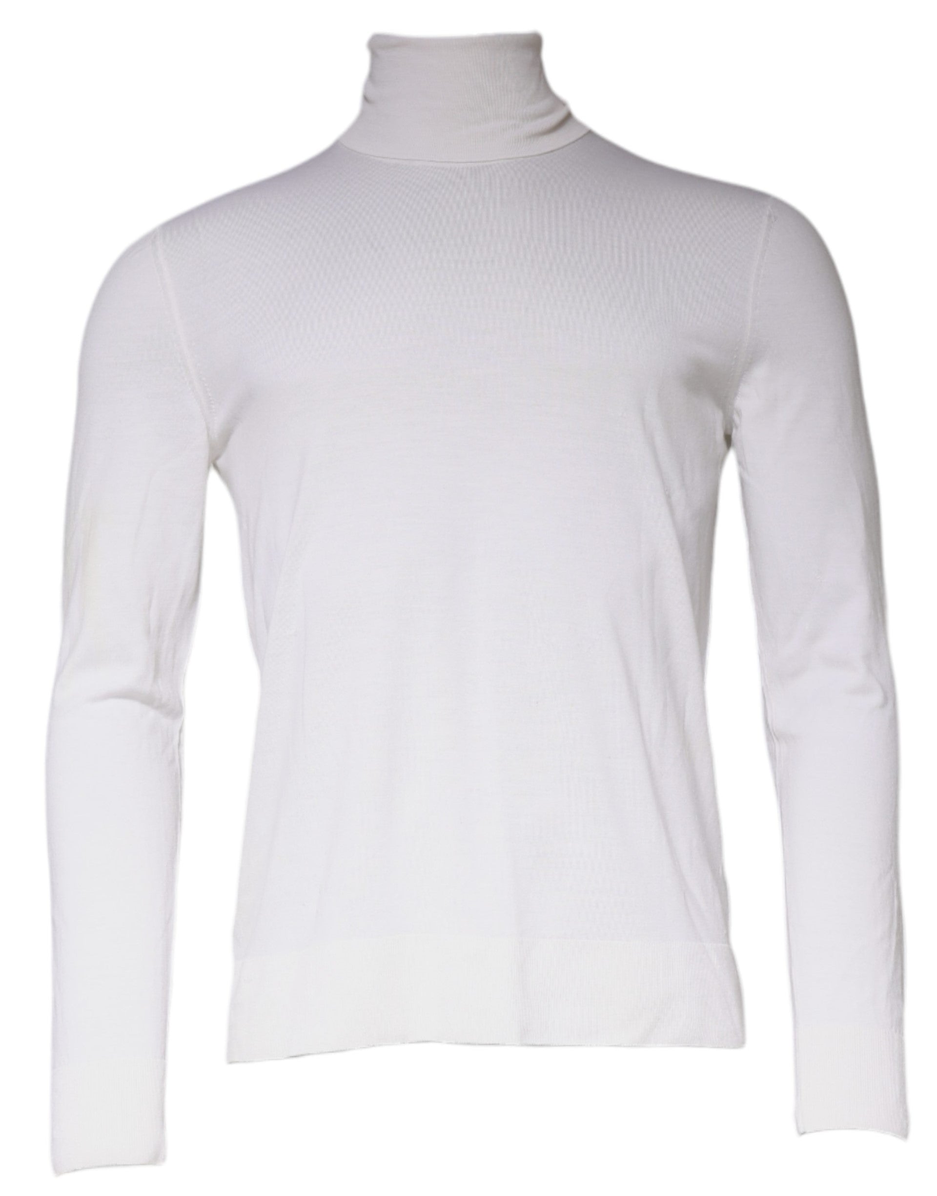 Jersey de cuello alto de manga larga blanco para hombre de Dolce & Gabbana
