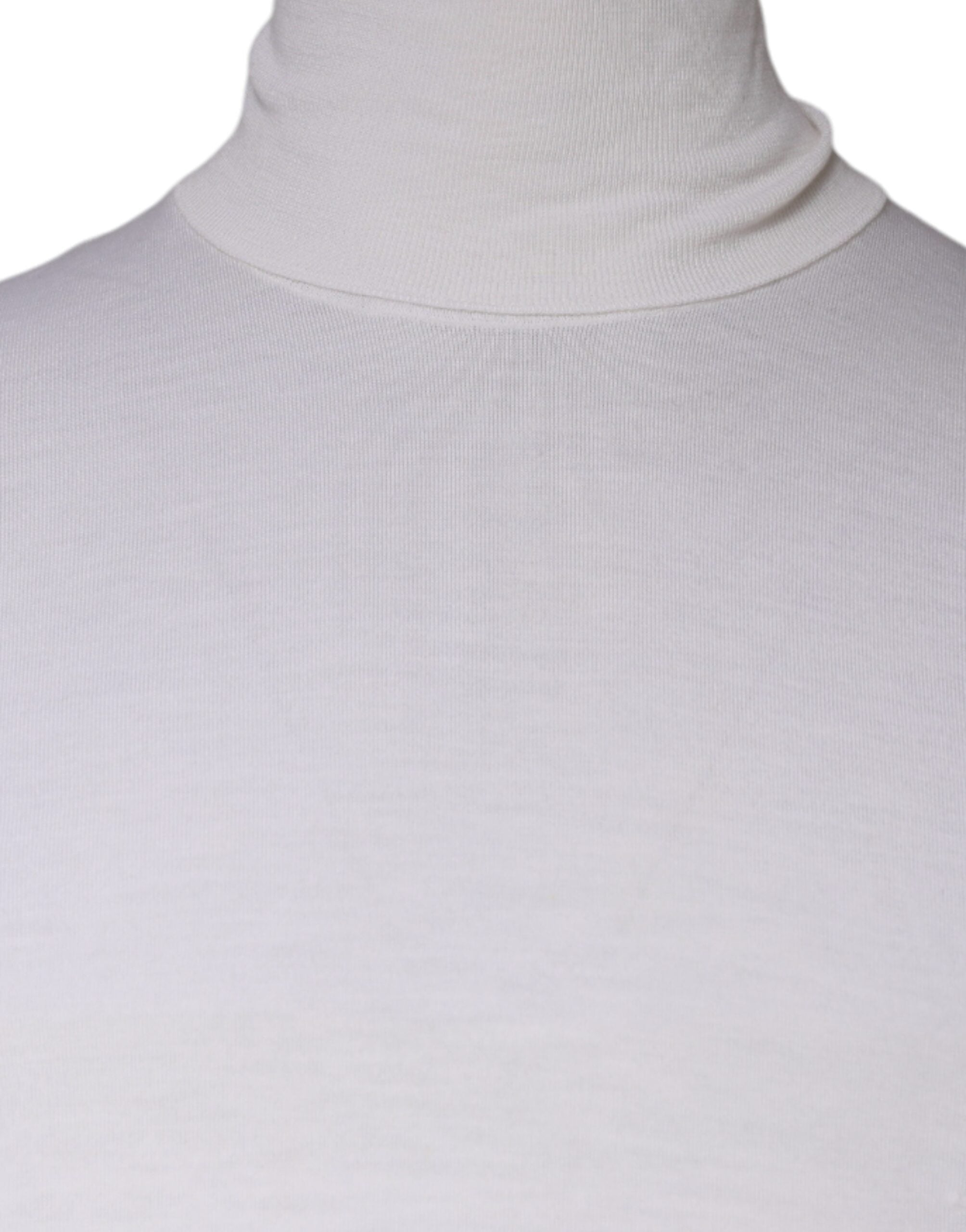 Jersey de cuello alto de manga larga blanco para hombre de Dolce & Gabbana