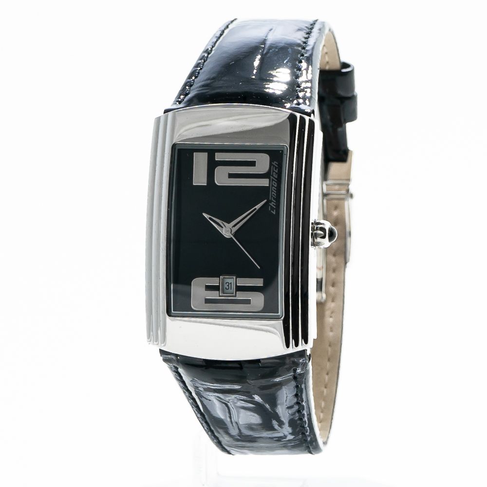 Reloj Chronotech de acero plateado