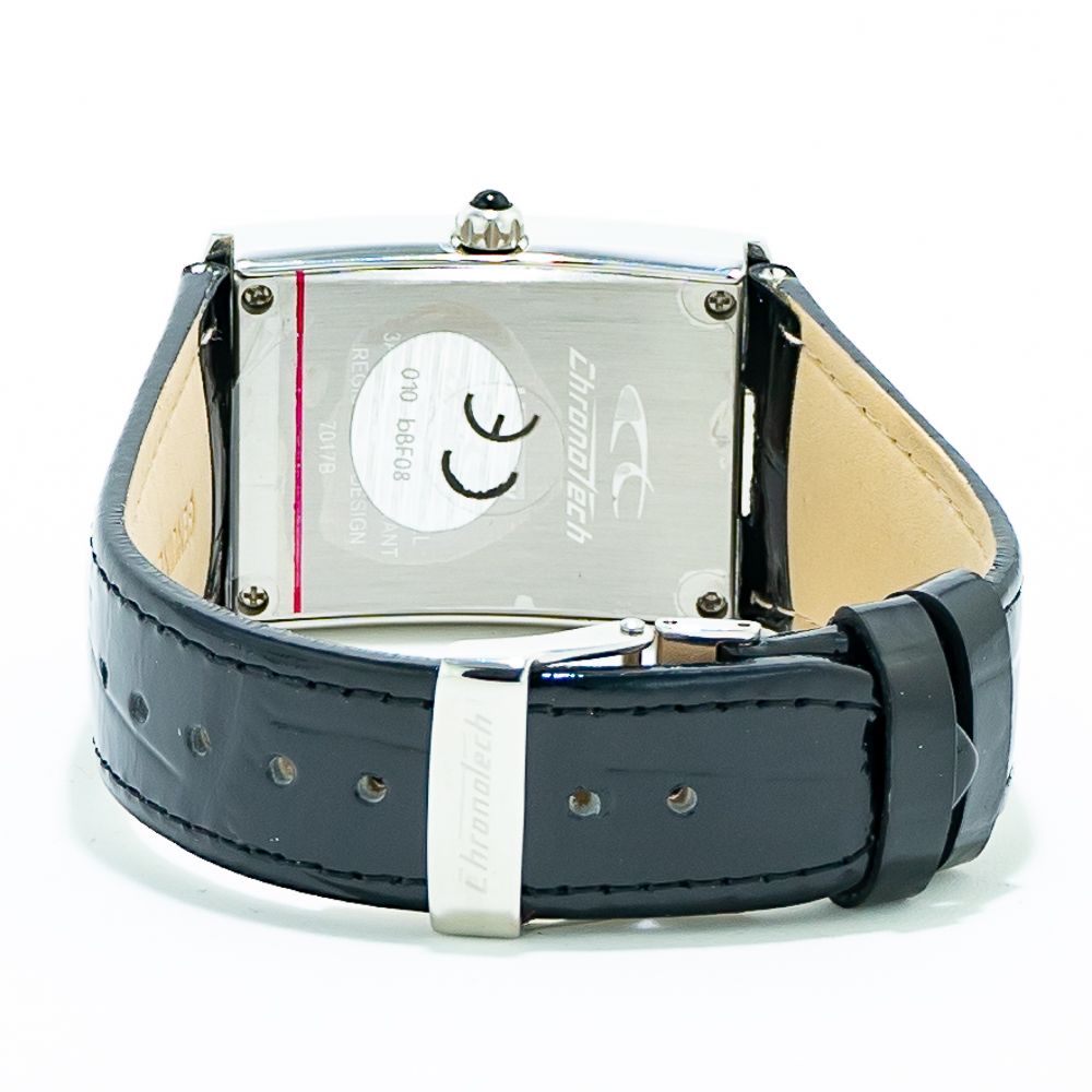 Reloj Chronotech de acero plateado