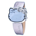 Chronotech Silver Leather Watch