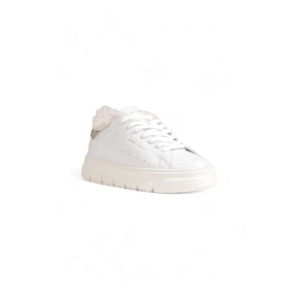 Zapatilla de Piel Blanca Crime London