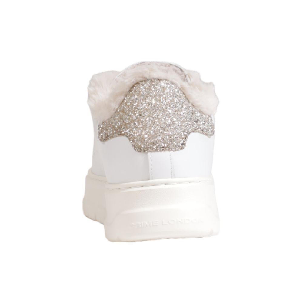 Zapatilla de Piel Blanca Crime London