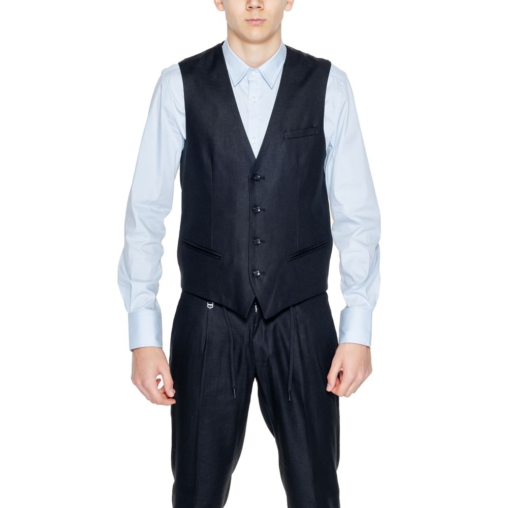 Chaleco de lino negro Antony Morato