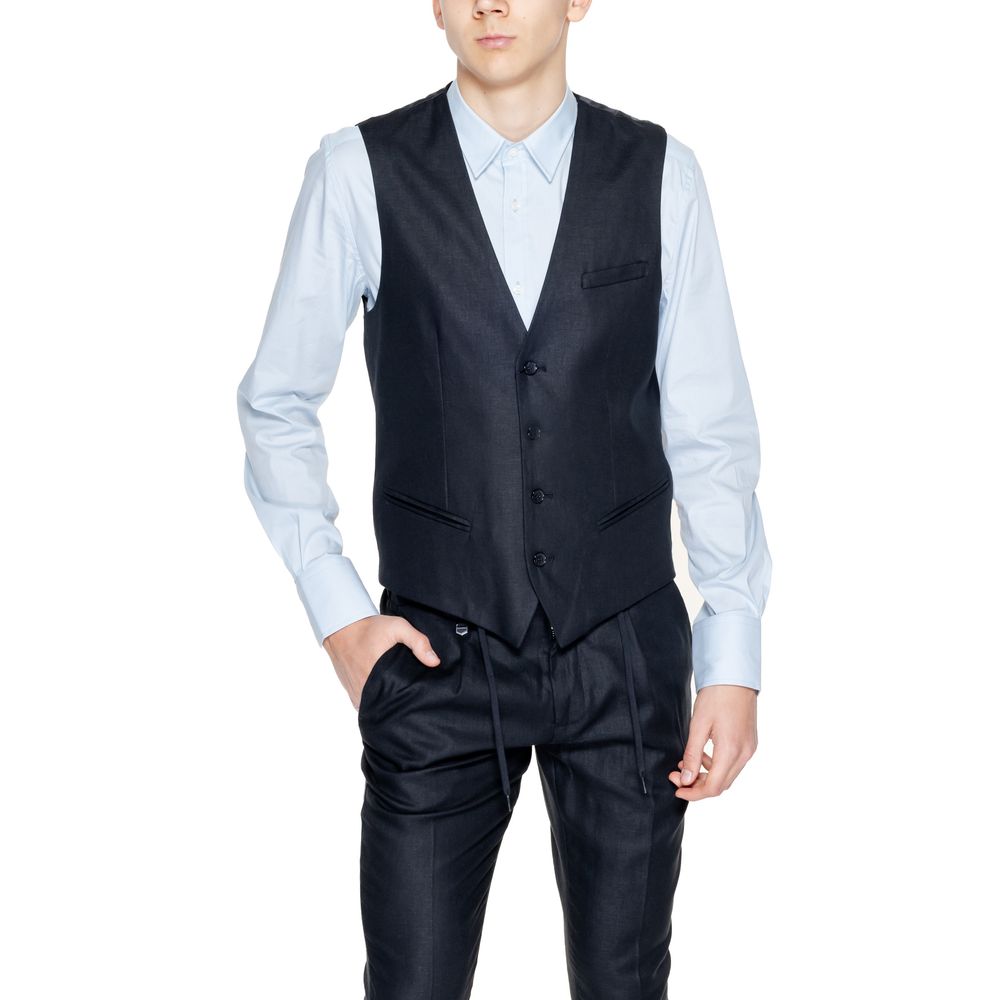 Chaleco de lino negro Antony Morato