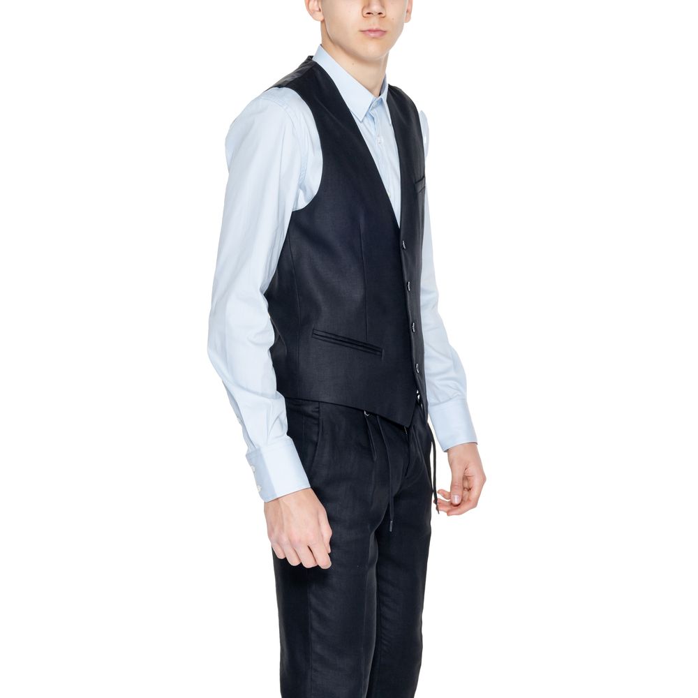 Chaleco de lino negro Antony Morato