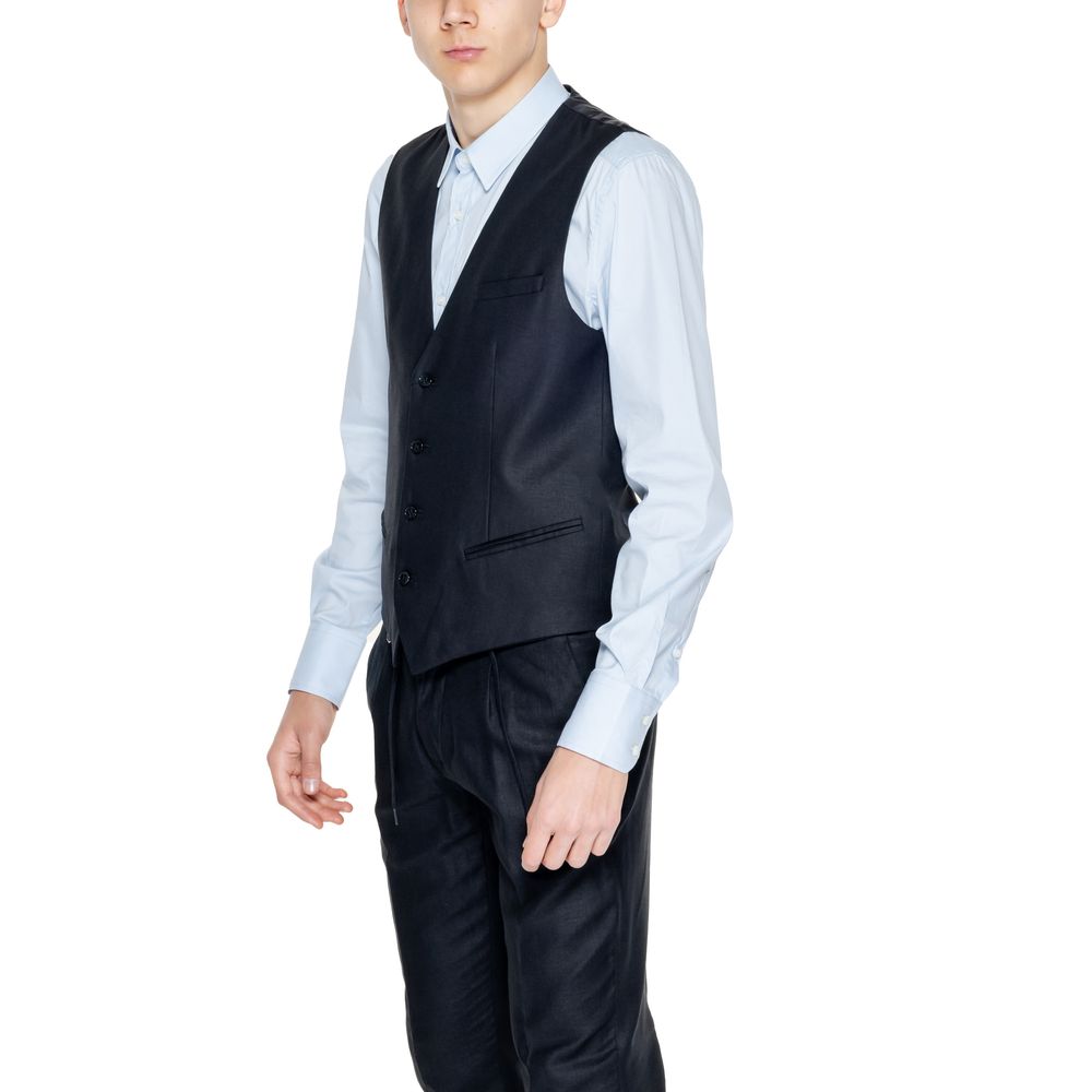 Chaleco de lino negro Antony Morato
