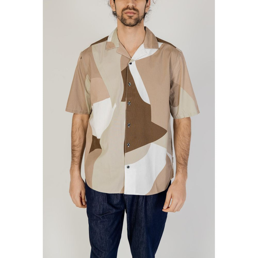 Camisa de algodón marrón Only & Sons