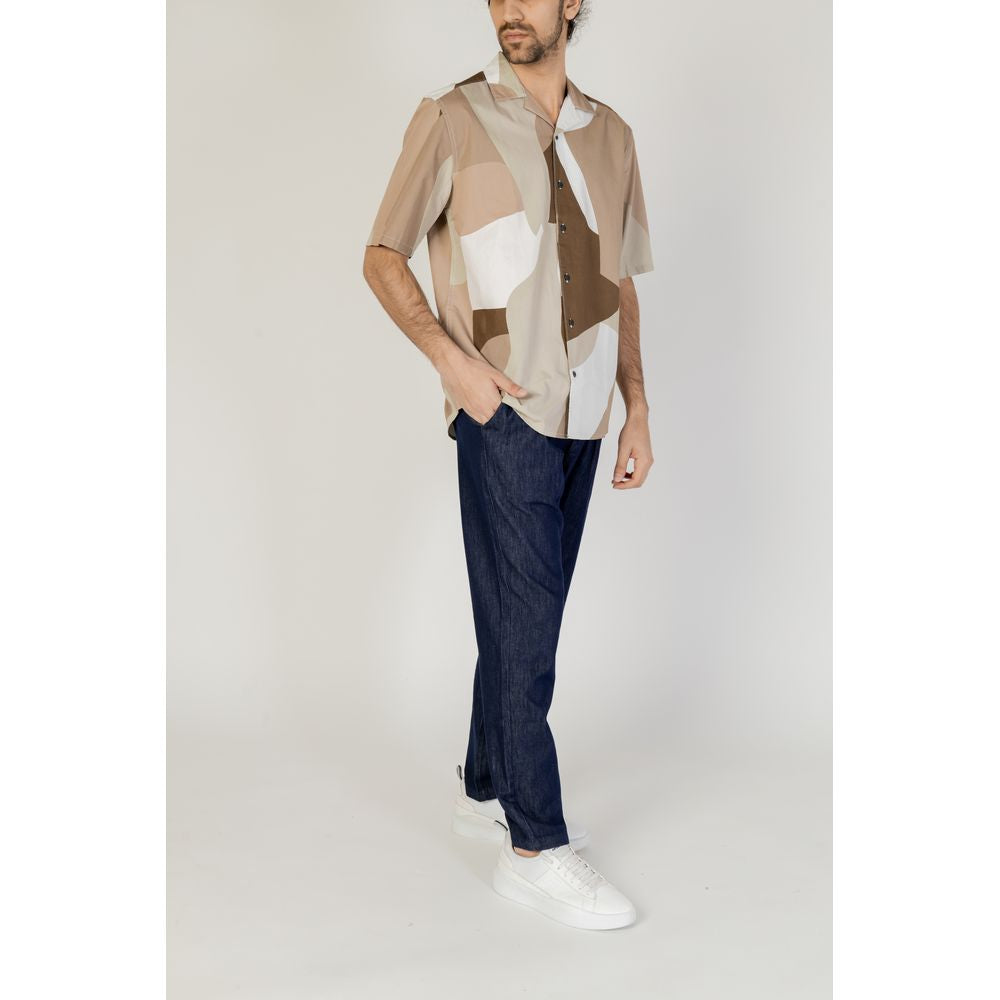 Camisa de algodón marrón Only & Sons
