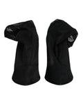 Dolce & Gabbana Black Silk Mesh Sock Style Boots Shoes