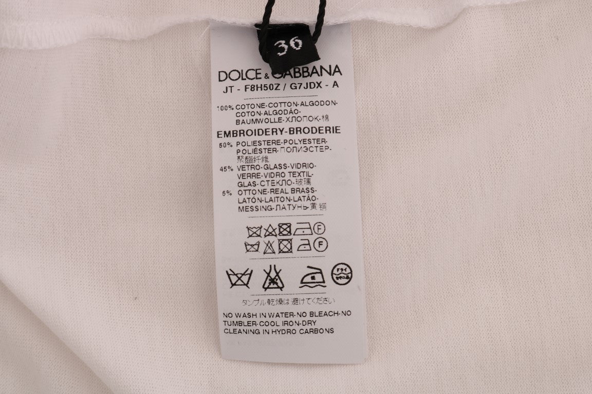 Camiseta de algodón con lentejuelas Cuento de Hadas de Dolce & Gabbana