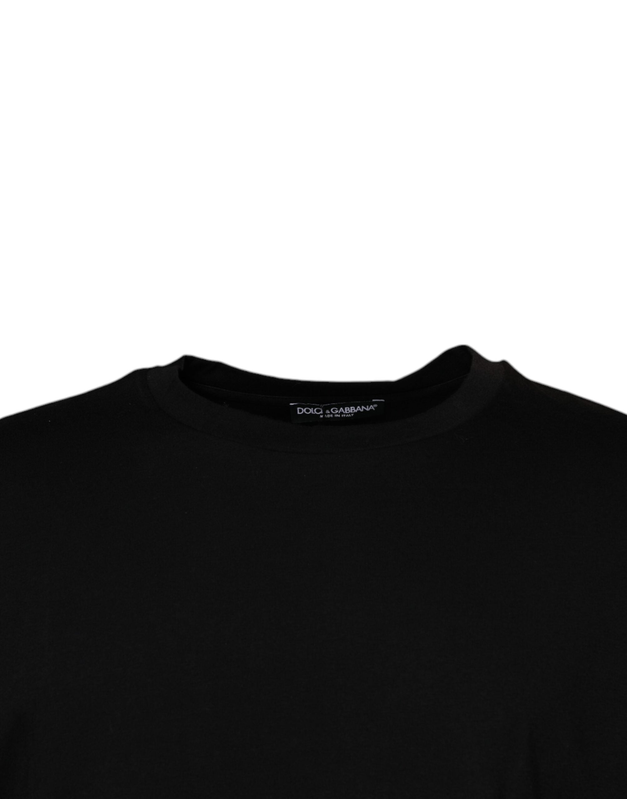 Camiseta de manga corta y cuello redondo negra de Dolce & Gabbana
