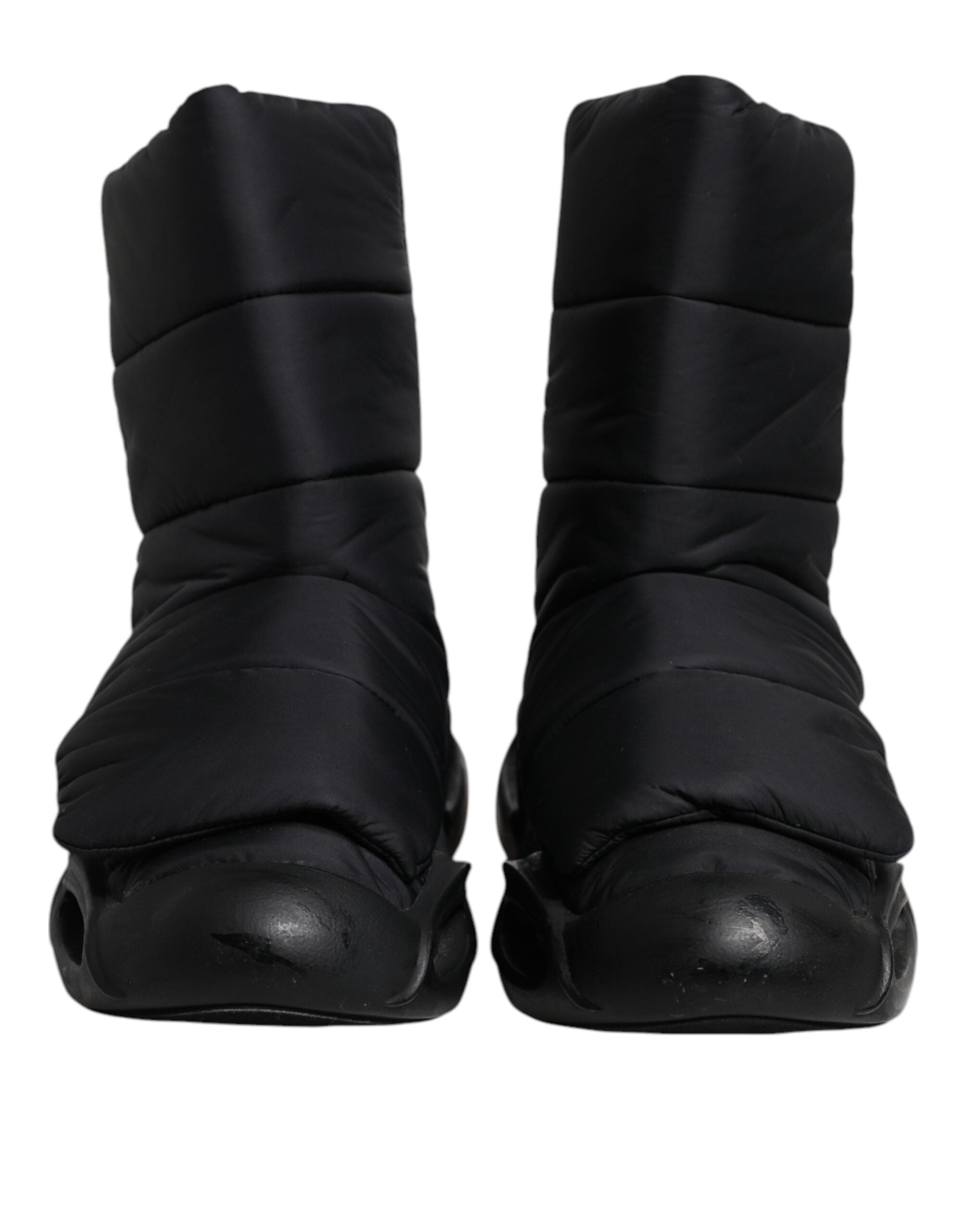 Dolce & Gabbana Zapatillas sin cordones negras con diseño acolchado de ondas