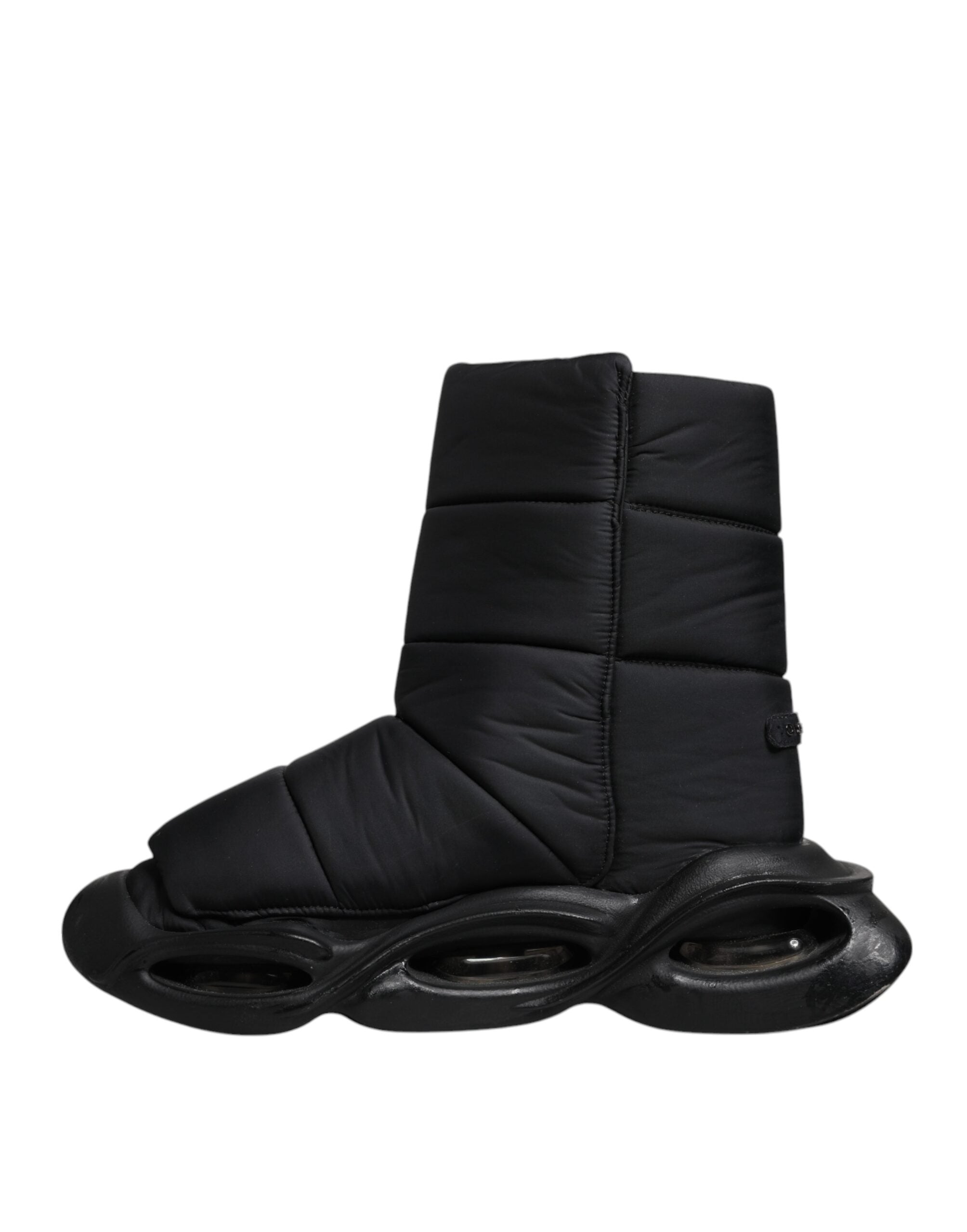 Dolce & Gabbana Zapatillas sin cordones negras con diseño acolchado de ondas