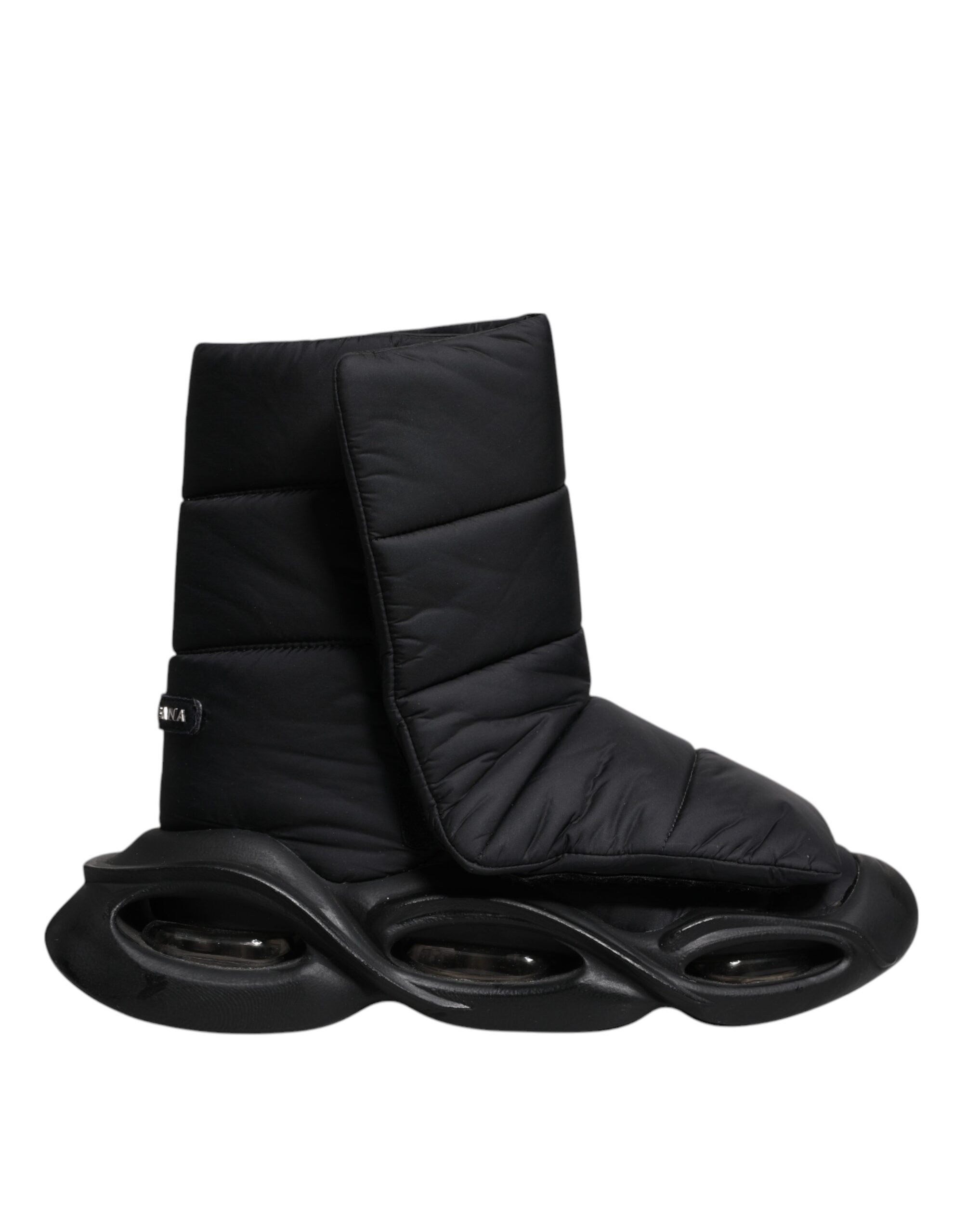 Dolce & Gabbana Zapatillas sin cordones negras con diseño acolchado de ondas