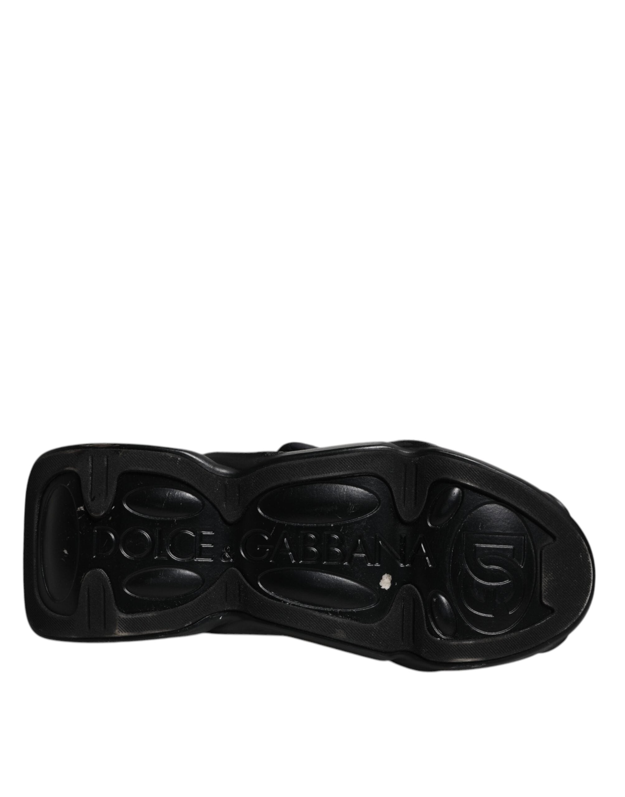 Dolce & Gabbana Zapatillas sin cordones negras con diseño acolchado de ondas