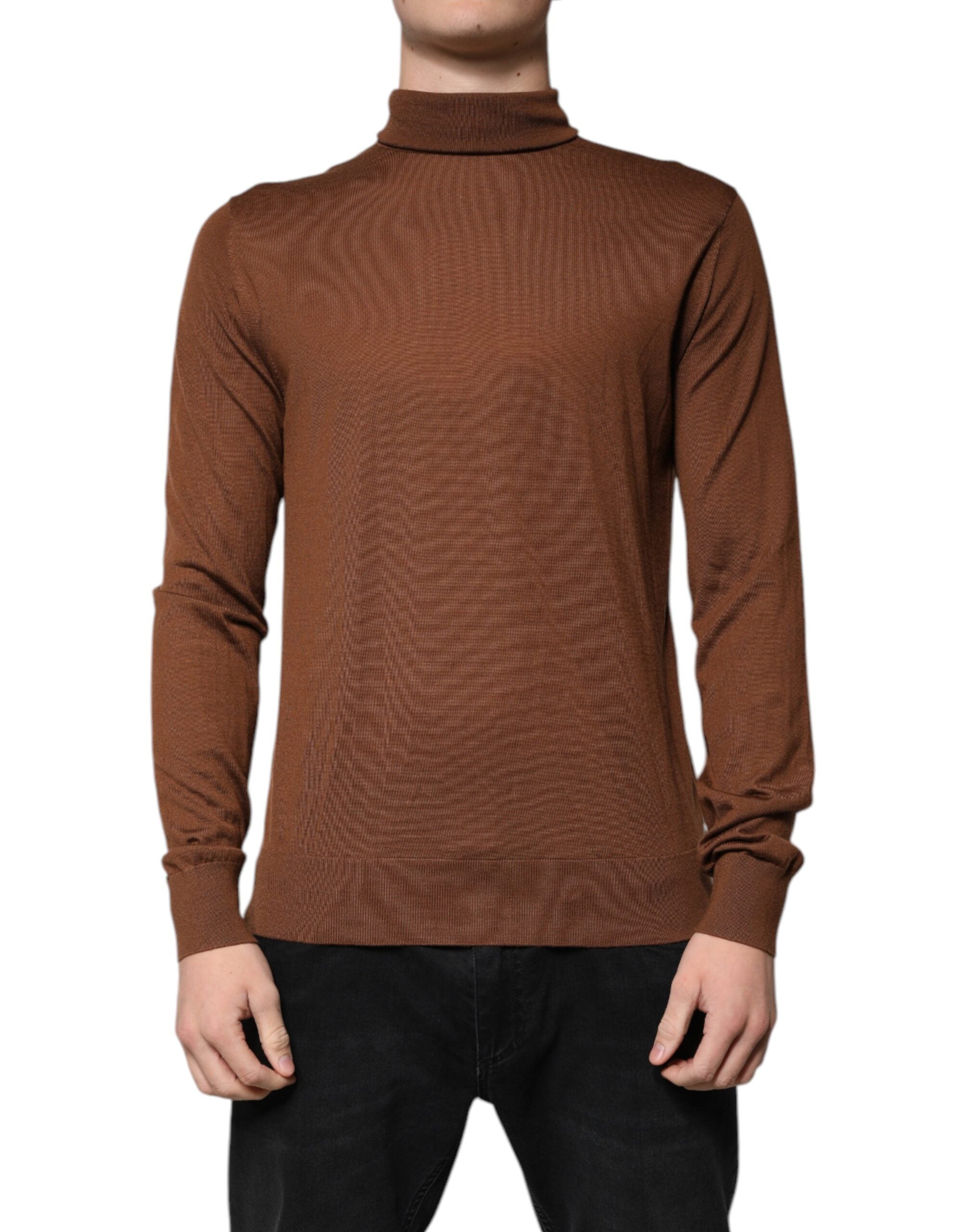 Jersey de cuello vuelto Dolce & Gabbana de cachemir marrón