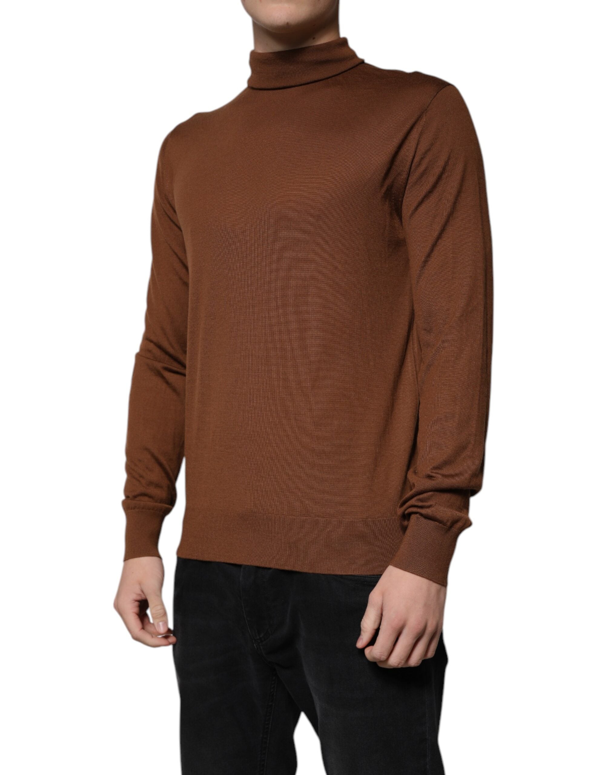 Jersey de cuello vuelto Dolce & Gabbana de cachemir marrón