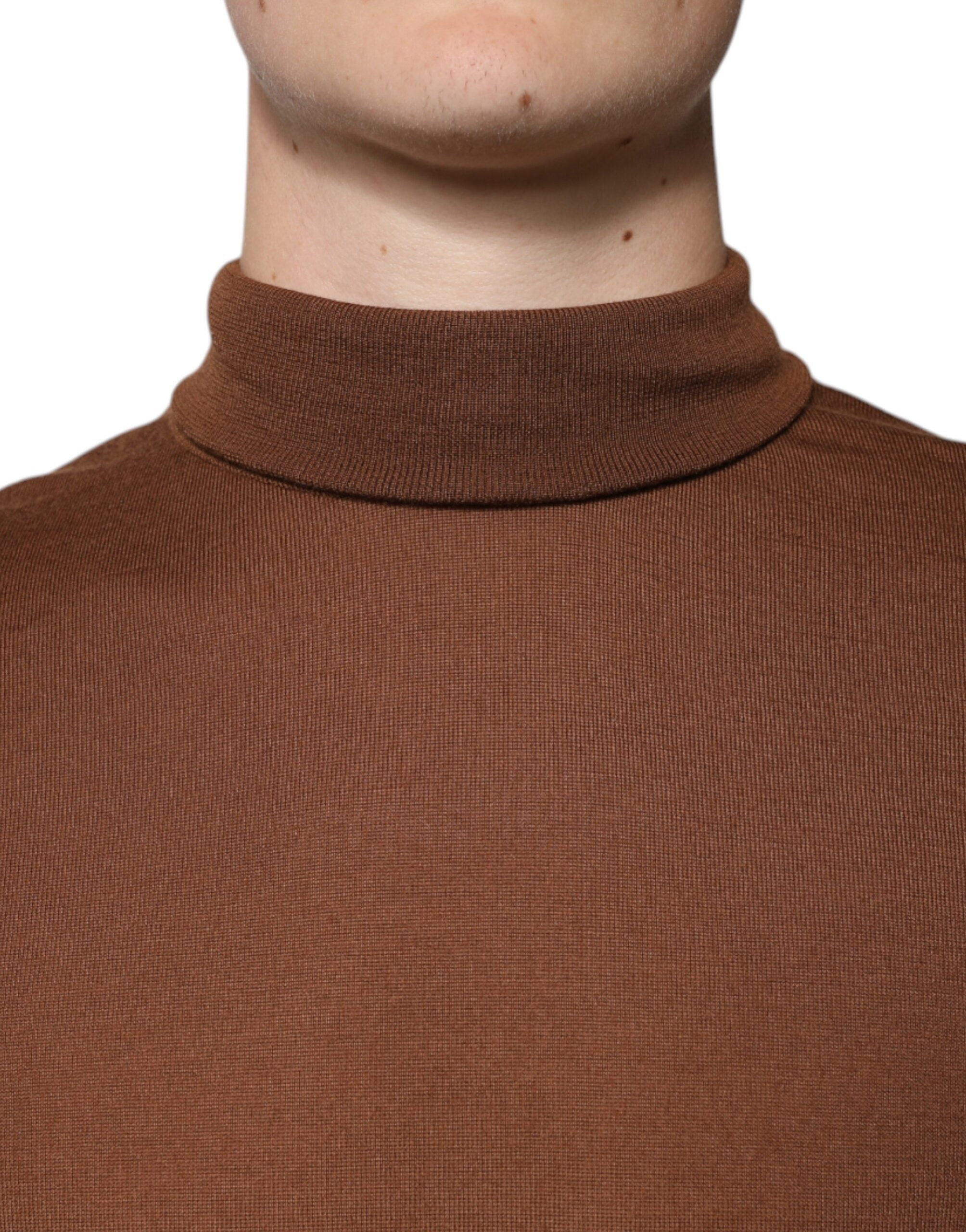 Jersey de cuello vuelto Dolce & Gabbana de cachemir marrón