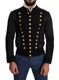 Chaqueta militar Dolce & Gabbana negra con botones decorativos