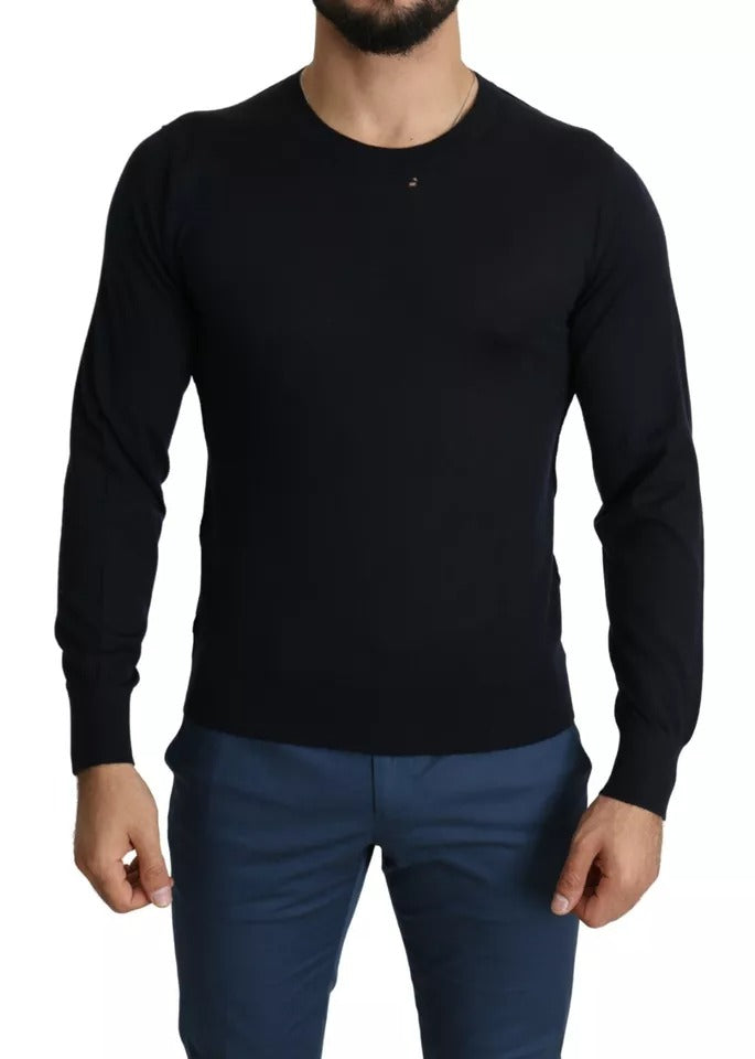 Sudadera de cuello redondo de cachemir negro de Dolce & Gabbana