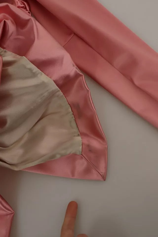 Vestido tubo midi ceñido de manga larga rosa de Dolce & Gabbana