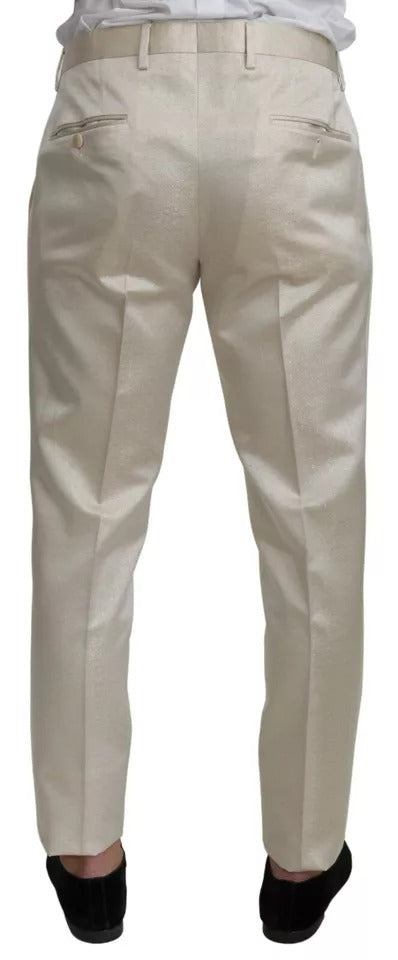 Traje de tres piezas de lana beige Crema SICILIA de Dolce & Gabbana
