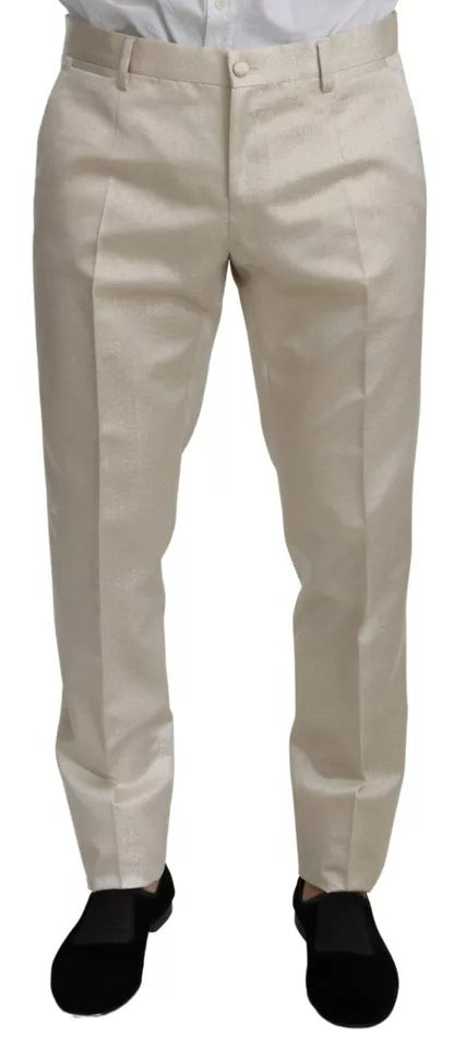 Traje de tres piezas de lana beige Crema SICILIA de Dolce & Gabbana