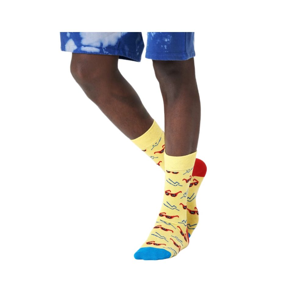 Happy Socks Yellow Cotton Tights & Sock