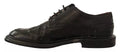 Zapatos Derby con cordones de cuero perforado negro Dolce & Gabbana