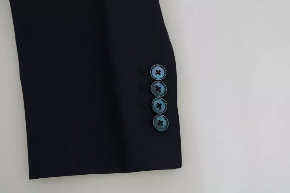 Dolce & Gabbana Chaleco Blazer de Lana Azul MARTINI de 2 Piezas