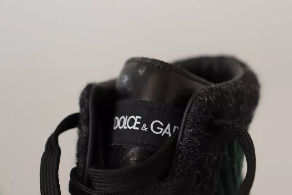 Zapatillas Altas de Pana Verde Dolce & Gabbana Zapatos Casuales para Hombre