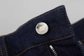 Dolce & Gabbana Pantalones Cortos de Jean Elástico Azul con Cristales