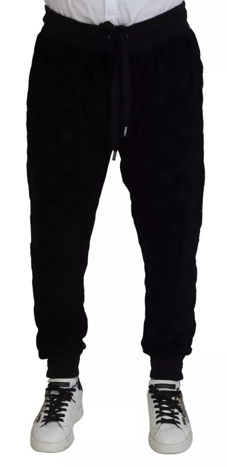 Pantalón de chándal Dolce & Gabbana pitillo de algodón negro