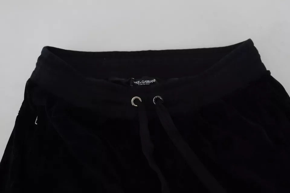 Pantalón de chándal Dolce & Gabbana pitillo de algodón negro