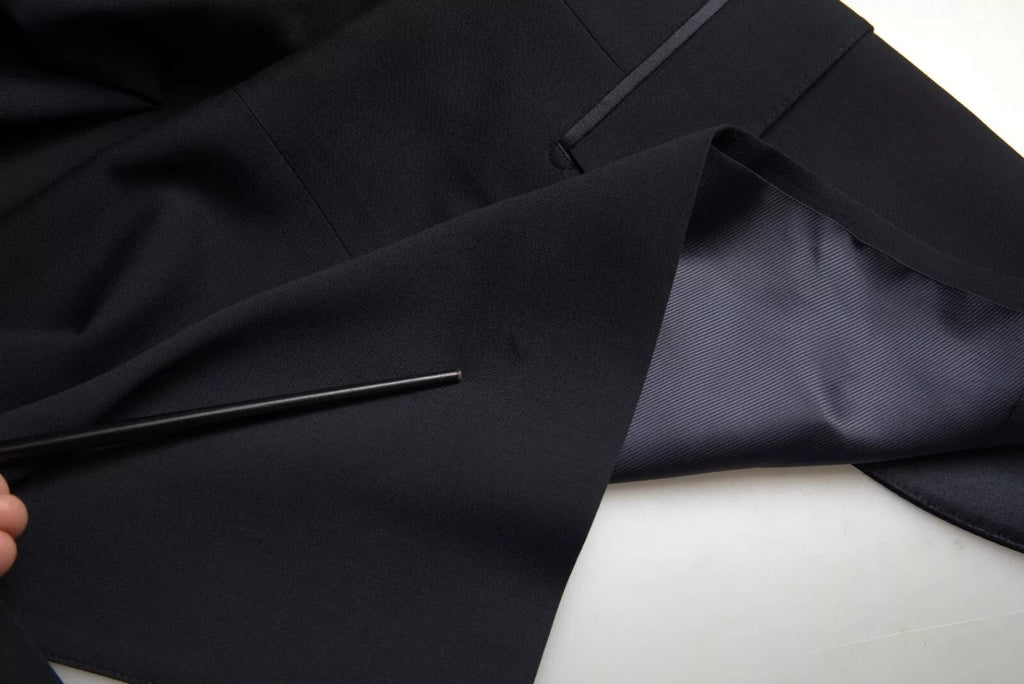 Traje MARTINI de 3 piezas negro de botonadura sencilla de Dolce & Gabbana