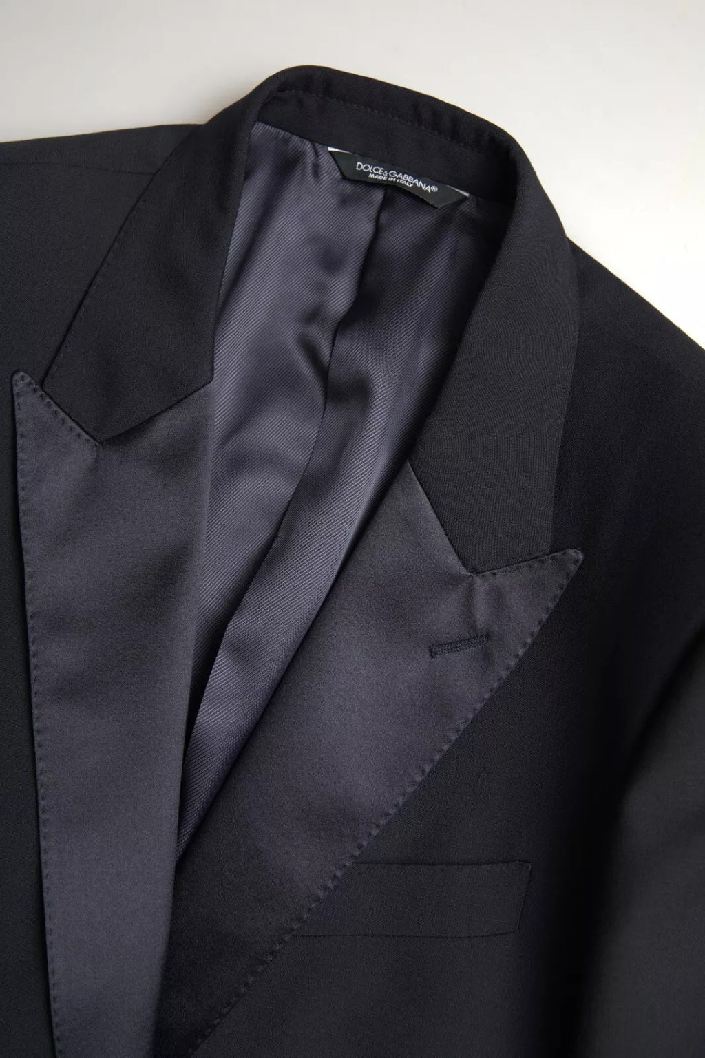 Traje MARTINI de 3 piezas negro de botonadura sencilla de Dolce & Gabbana