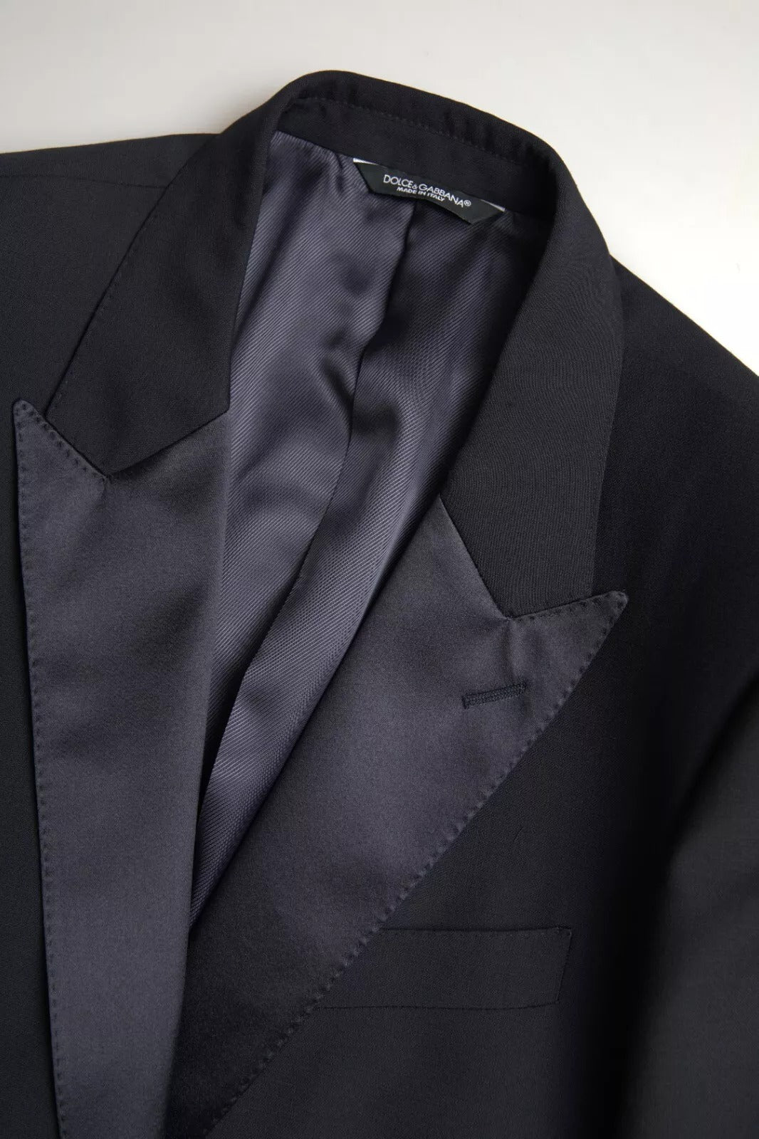 Traje MARTINI de 3 piezas negro de botonadura sencilla de Dolce & Gabbana