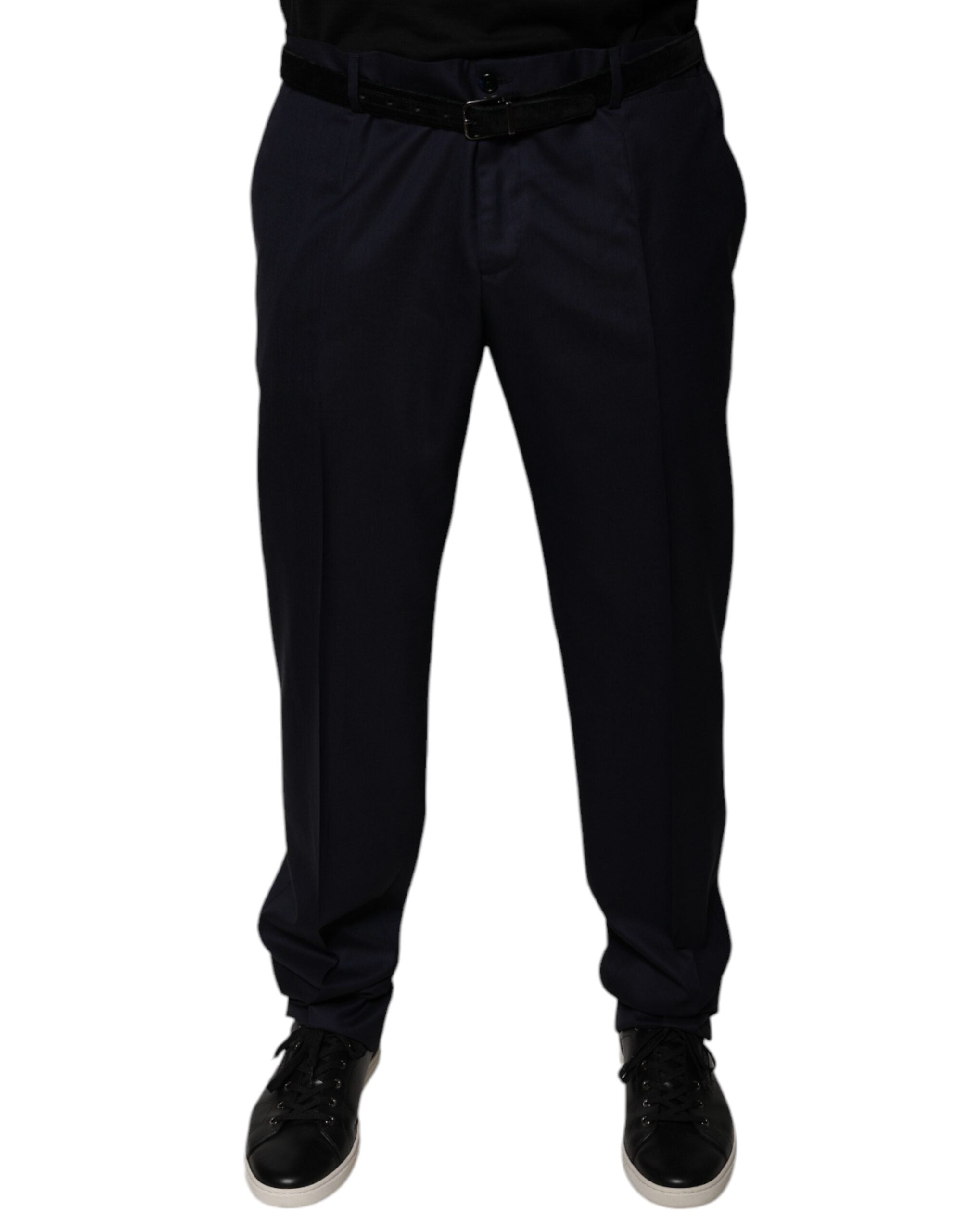 Pantalones de vestir formales Dolce & Gabbana azul oscuro de corte entallado