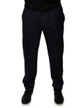 Pantalones de vestir formales Dolce & Gabbana azul oscuro de corte entallado