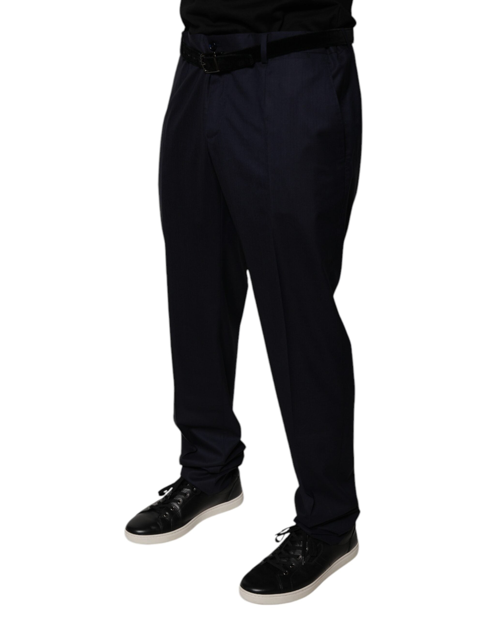 Pantalones de vestir formales Dolce & Gabbana azul oscuro de corte entallado