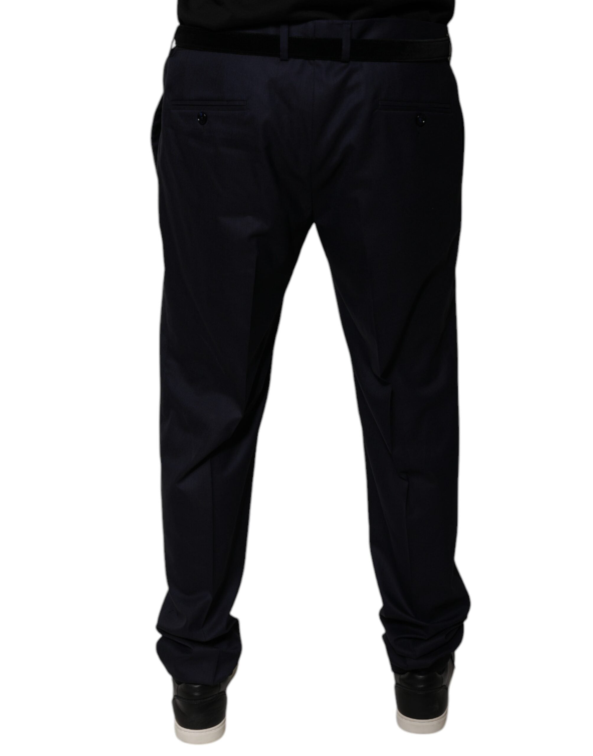Pantalones de vestir formales Dolce & Gabbana azul oscuro de corte entallado