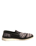 Zapatos sin cordones Dolce & Gabbana de lona negra con estampado tropical